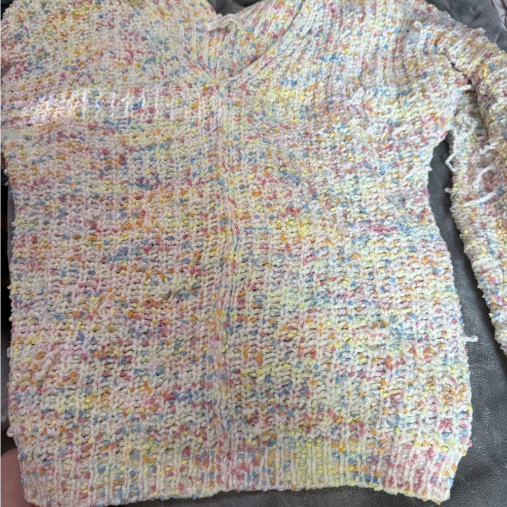 Ultra Flirt Cream V-Neck Sweater